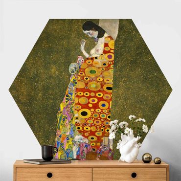 Sześciokątna tapeta samoprzylepna - Gustav Klimt - Nadzieja II