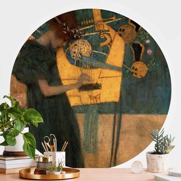 Okrągła tapeta samoprzylepna - Gustav Klimt - Muzyka