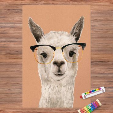 Mata korkowa - Hippy Llama w okularach I