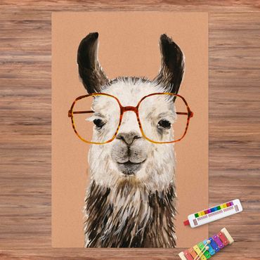 Mata korkowa - Hippy Llama w okularach IV