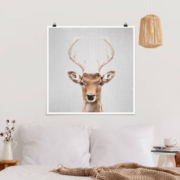 Plakat reprodukcja obrazu - Deer Heinrich