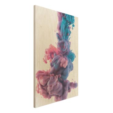 Obraz z drewna - Abstrakcyjna farba w płynie