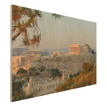Obraz z drewna - Akropolis