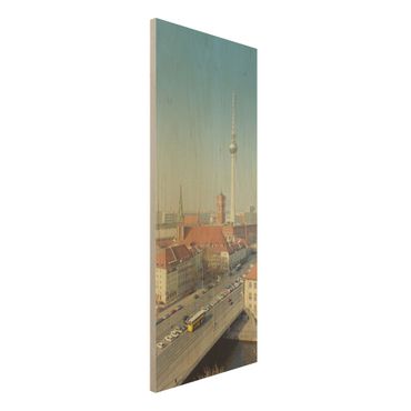 Obraz z drewna - Berlin o poranku