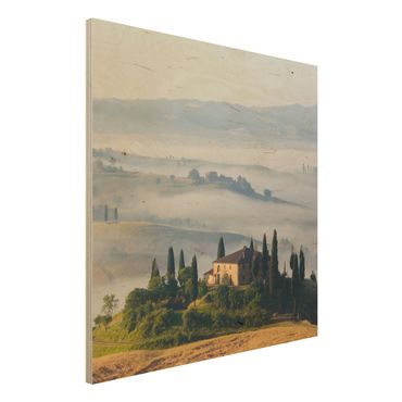Obraz z drewna - Posiadłość wiejska w Toskanii