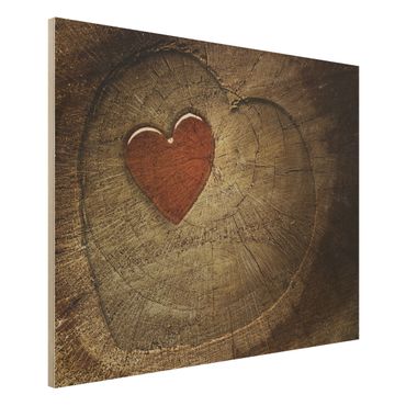 Obraz z drewna - Naturalna miłość