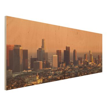 Obraz z drewna - Skyline of Los Angeles