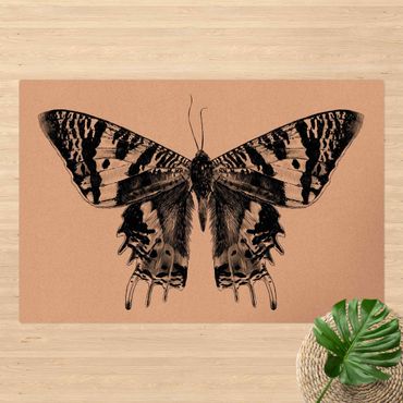 Mata korkowa - Ilustracja latającego motyla madagaskarskiego