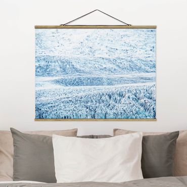 Plakat z wieszakiem - Wzór na lodowcu islandzkim