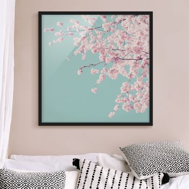 Plakat w ramie - Japońskie kwiaty wiśni