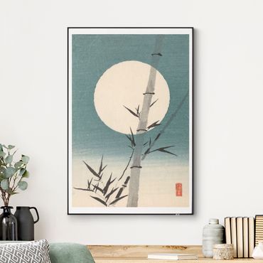Wymienny obraz - Japoński rysunek Bambus i księżyc