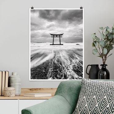 Plakat - Japońskie torii w morzu