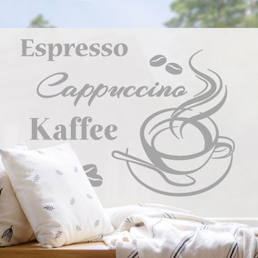 Folia okienna - Coffee Break - Espresso Cappuccino Coffee II