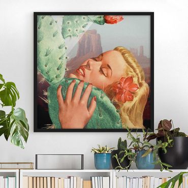 Plakat w ramie - Kaktusowa miłość