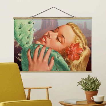 Plakat z wieszakiem - Kaktusowa miłość