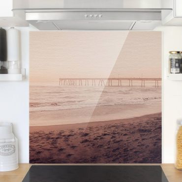 Panel szklany do kuchni - Wybrzeże Półksiężyca w Kalifornii