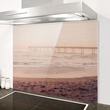 Panel szklany do kuchni - Wybrzeże Półksiężyca w Kalifornii