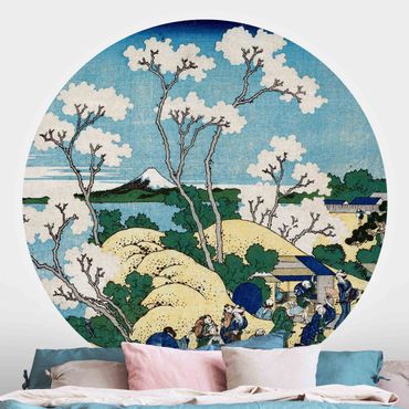 Okrągła tapeta samoprzylepna - Katsushika Hokusai - Fudżi z Gotenyamy