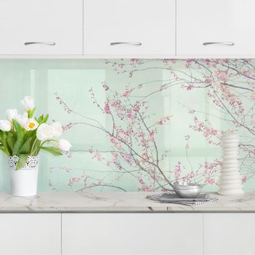 Panel ścienny do kuchni - Tęsknota za kwiatem wiśni