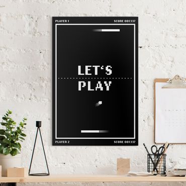 Obraz na płótnie - Classical Video Game In Black And White Let's Play