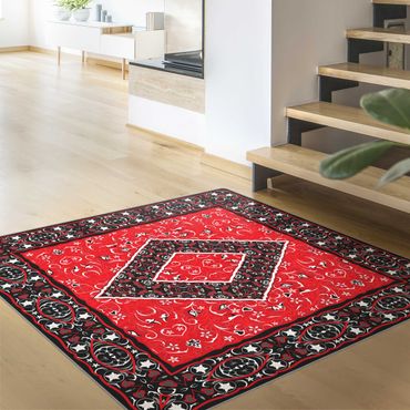 Dywan - Classic Persian Pattern Rhombus Black Red