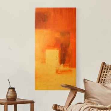 Obraz na płótnie - Kompozycja w kolorze pomarańczowym i brązowym 03