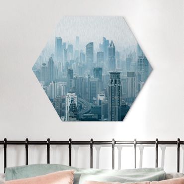 Obraz heksagonalny z Alu-Dibond - Cool Shanghai
