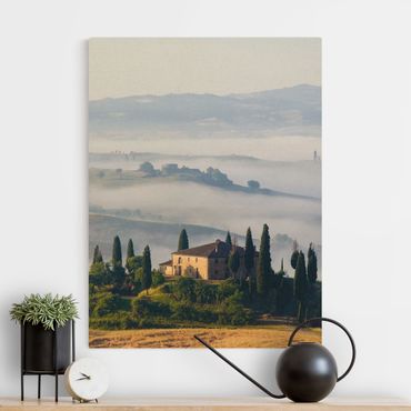 Obraz na naturalnym płótnie - Posiadłość wiejska w Toskanii