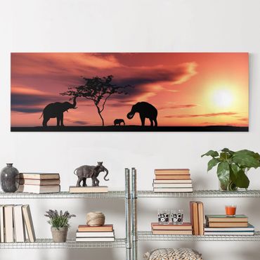 Obraz na płótnie - Rodzina słoni afrykańskich