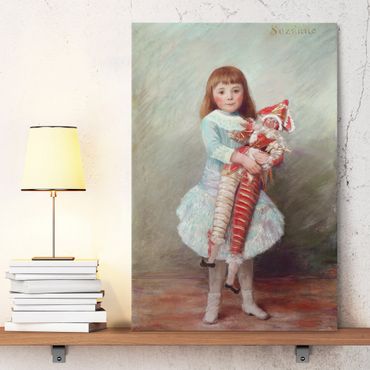 Obraz na płótnie - Auguste Renoir - Suzanne z lalką Harlequin