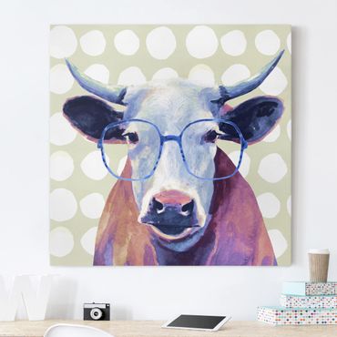 Obraz na płótnie - Brillowane zwierzęta - krowa