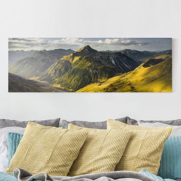 Obraz na płótnie - Góry i dolina w Alpach Lechtalskich w Tyrolu