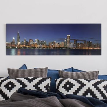 Obraz na płótnie - Nocna panorama Chicago