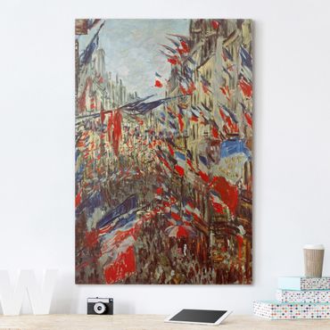 Obraz na płótnie - Claude Monet - Ulica w dekoracji z flagą