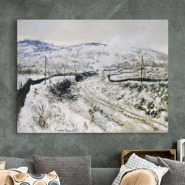 Obraz na płótnie - Claude Monet - Pociąg na śniegu