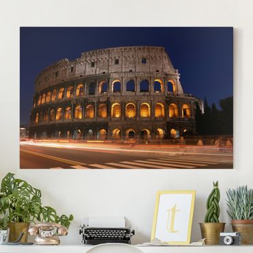 Obraz na płótnie - Colosseum w Rzymie nocą