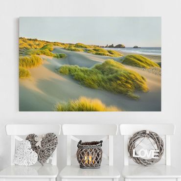 Obraz na płótnie - Wydmy i trawy nad morzem
