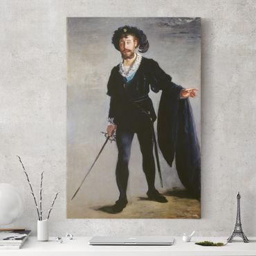 Obraz na płótnie - Edouard Manet - Śpiewak Jean-Baptiste Faure jako Hamlet