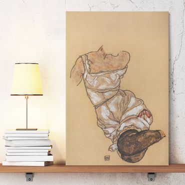 Obraz na płótnie - Egon Schiele - Kobiecy tors w bieliźnie