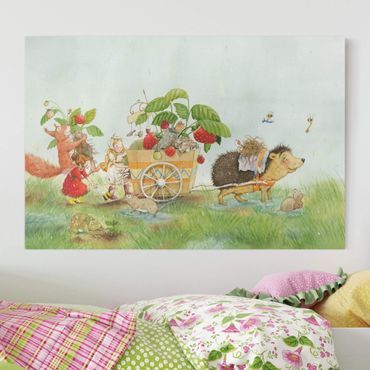 Obraz na płótnie - Wróżka truskawka - z jeżem