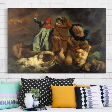 Obraz na płótnie - Eugène Delacroix - Dante i Wergiliusz w piekle