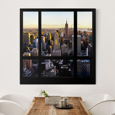 Obraz na płótnie - Wieczorny widok z okna na Nowy Jork