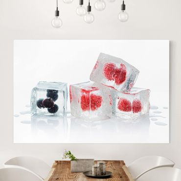 Obraz na płótnie - Owoce w kostce lodu