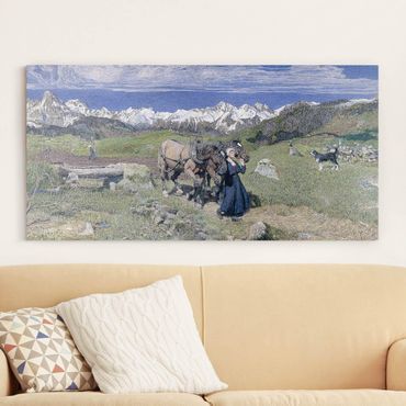 Obraz na płótnie - Giovanni Segantini - Wiosna w Alpach