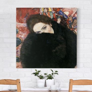 Obraz na płótnie - Gustav Klimt - Dama z mufką