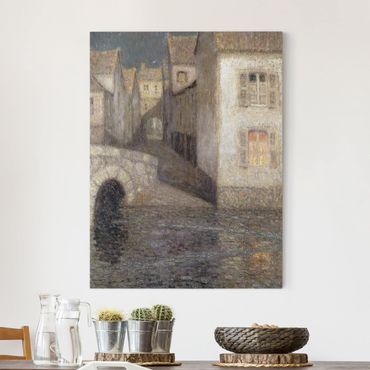 Obraz na płótnie - Henri Le Sidaner - Domy nad rzeką