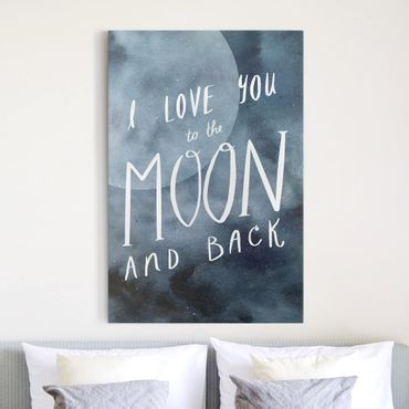 Obraz na płótnie - Miłość niebieska - Księżyc