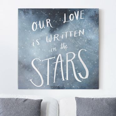 Obraz na płótnie - Miłość niebieska - Gwiazdy