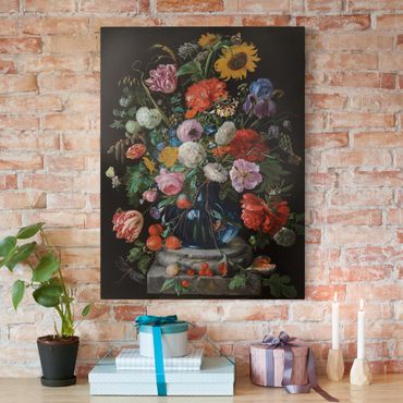 Obraz na płótnie - Jan Davidsz de Heem - Szklany wazon z kwiatami