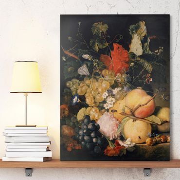 Obraz na płótnie - Jan van Huysum - Owoce Kwiaty i owady